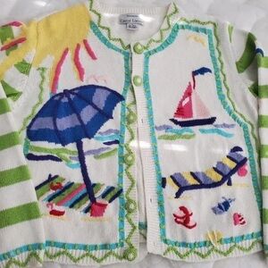 Casual Living Beachy Sweater Sz XL Long Sleeve Knit Sweater